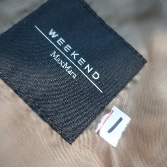 Womens Weekend MaxMara Bronze Heavy Padding Puffer Jacket Coat 8 - Picture 6 of 16